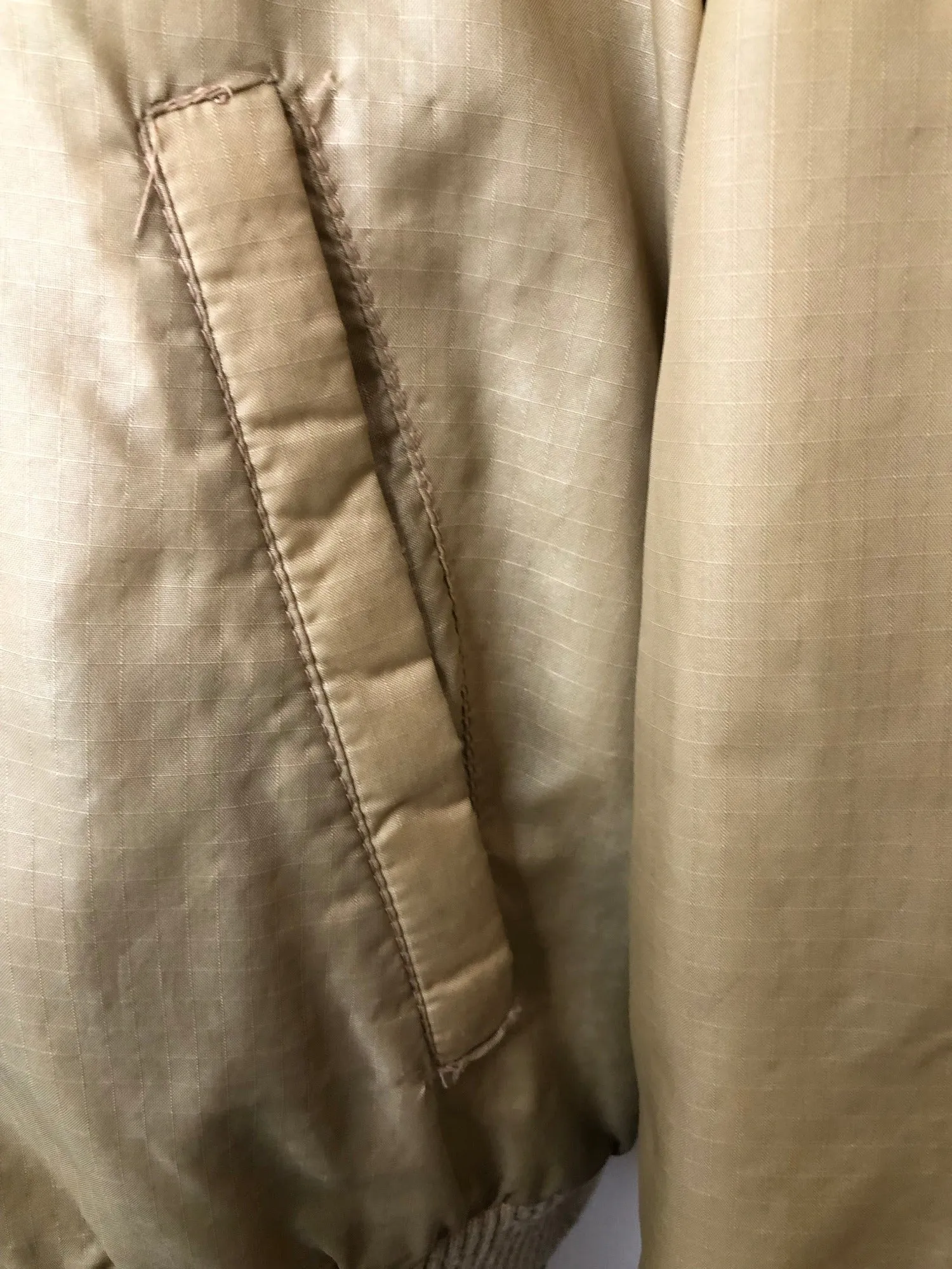 1970s Bomber Jacket in Beige by Wrangler - Size XL