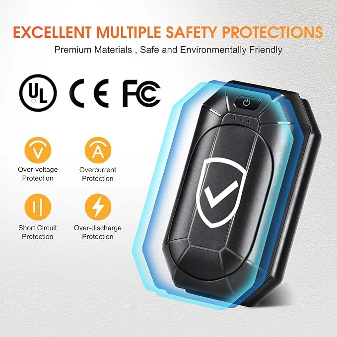 2 Pcs Mini Hand Warmer Rechargeable, 2000mAh*2 Portable Hand Warmer Reusable, 3 Levels Temperature Adjustable 2 in 1 Hand Warmer, Outdoor Indoor Warm Gift for Men Women Children