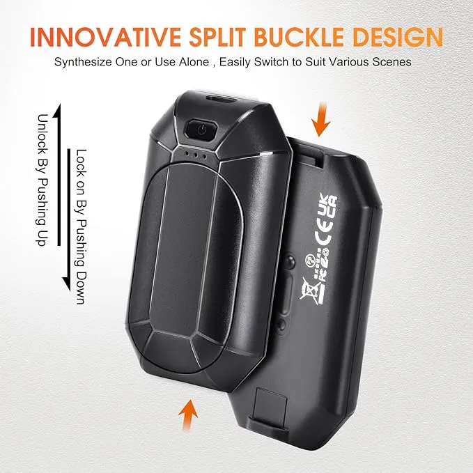 2 Pcs Mini Hand Warmer Rechargeable, 2000mAh*2 Portable Hand Warmer Reusable, 3 Levels Temperature Adjustable 2 in 1 Hand Warmer, Outdoor Indoor Warm Gift for Men Women Children