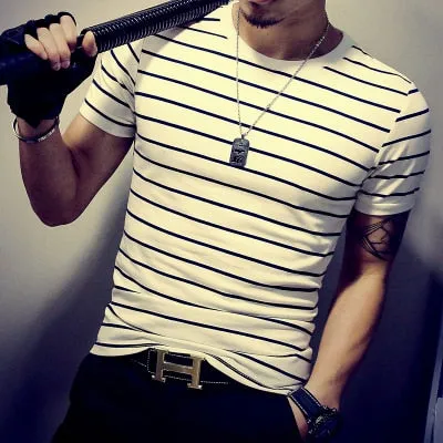 2019 Summer Fashion Men's T Shirt Casual Patchwork Short Sleeve Men T-Shirt Mens Clothing Casual Slim Fit Hip-Hop Top Tees 5XL