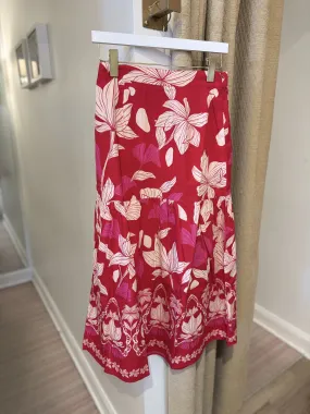 Ada Maxi Skirt Chilli Florals
