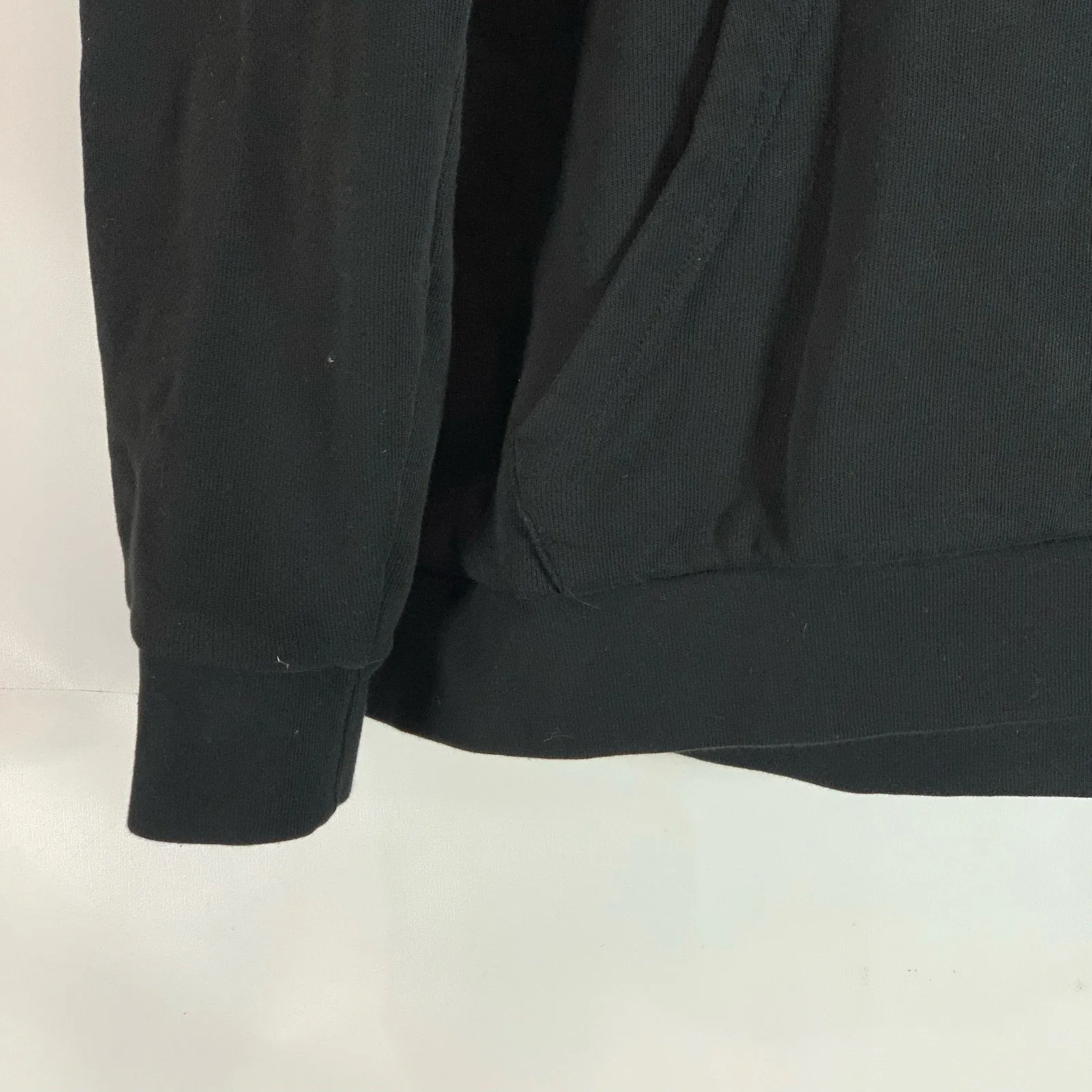 ADIDAS Men's Black/White Original Adidcolor Trefoil Classic Pullover Hoodie SZ M