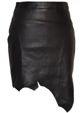 Alice - Asymmetrical Soft Lamb Leather Women Skirt