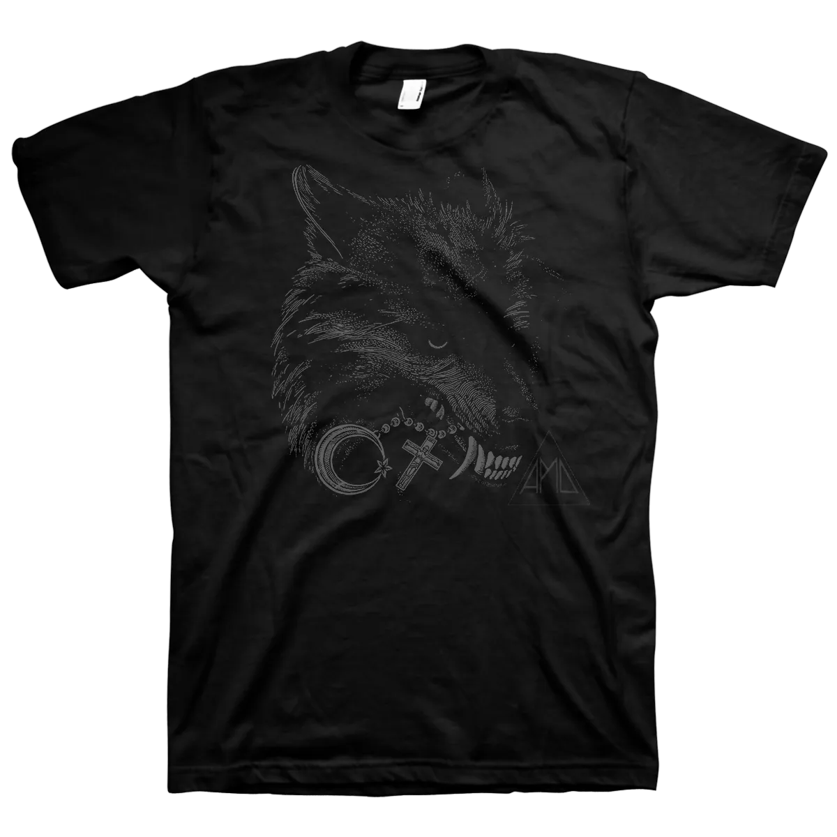 All Pigs Must Die "Wolf" Black On Black T-Shirt