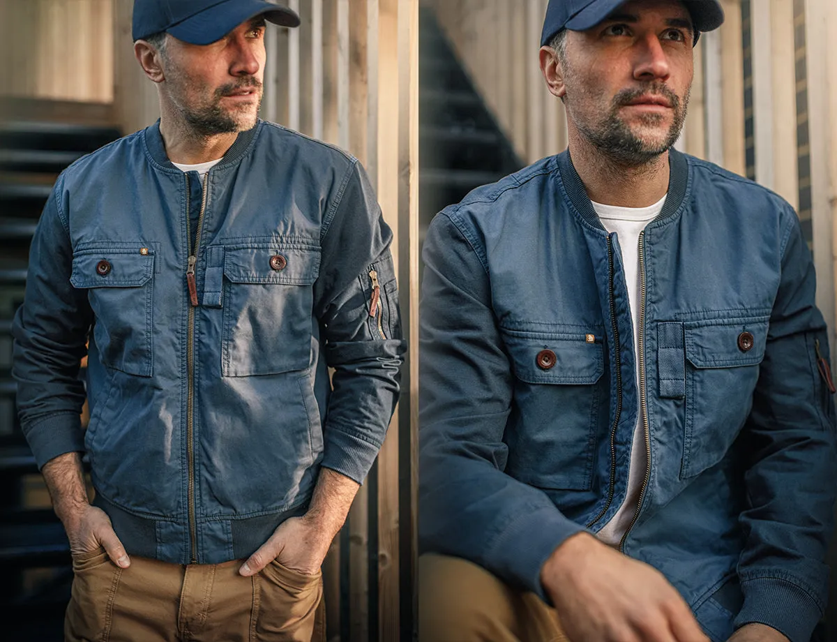 &SONS Harris Bomber Jacket Navy