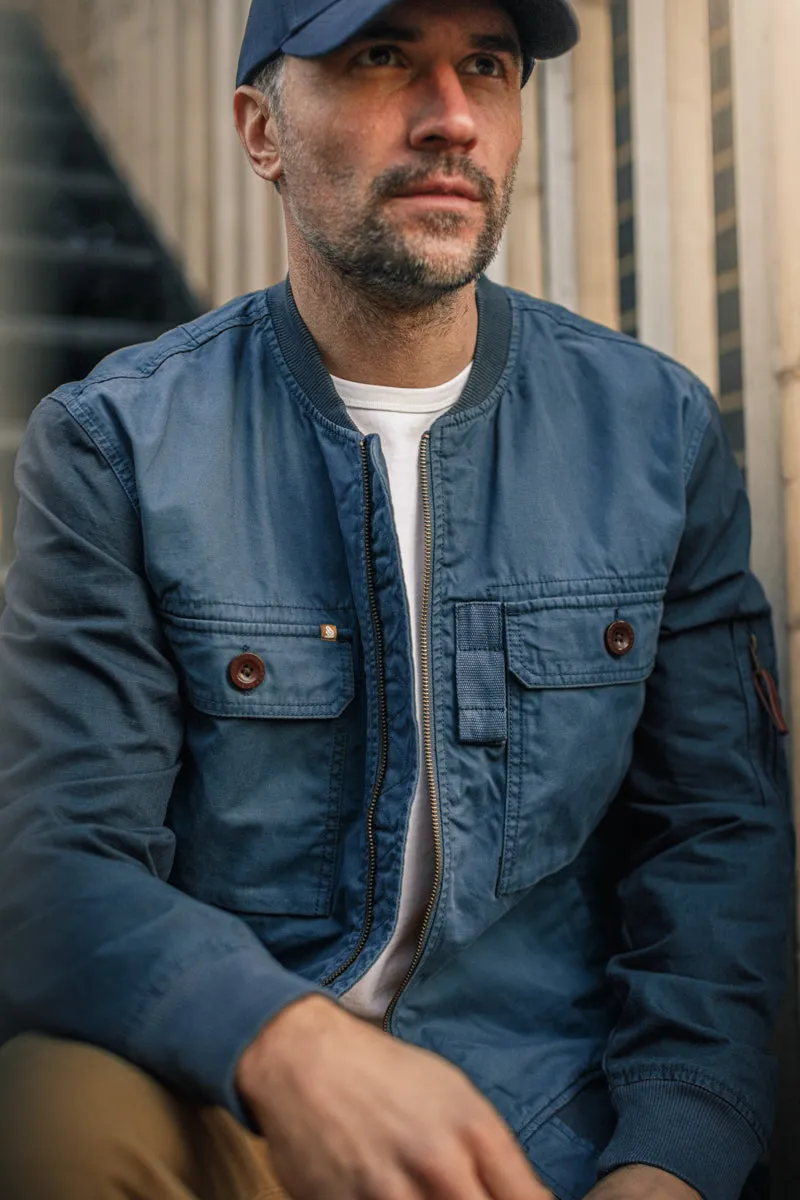 &SONS Harris Bomber Jacket Navy