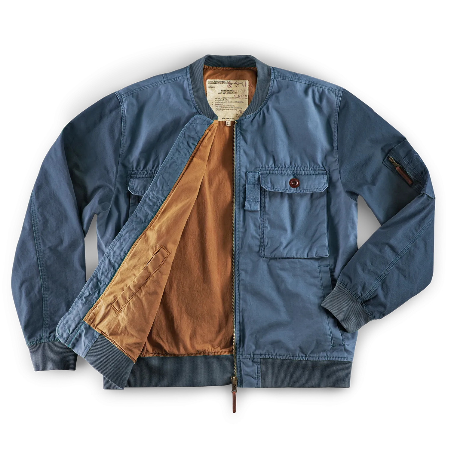 &SONS Harris Bomber Jacket Navy