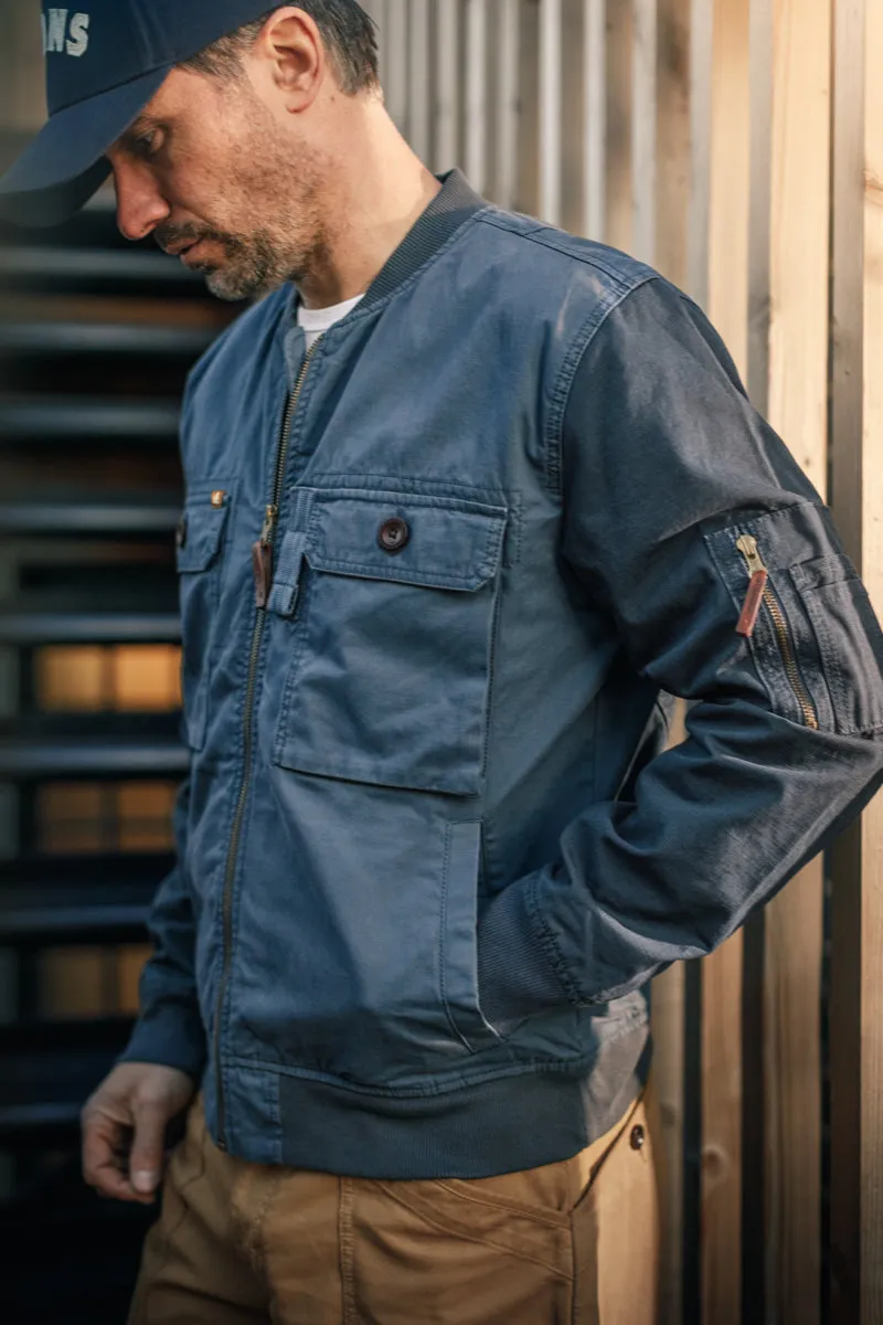 &SONS Harris Bomber Jacket Navy