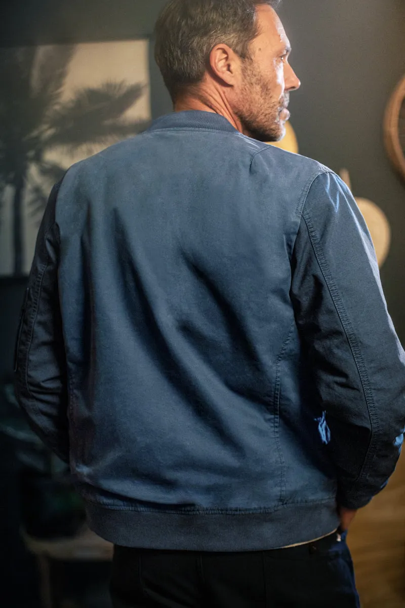&SONS Harris Bomber Jacket Navy