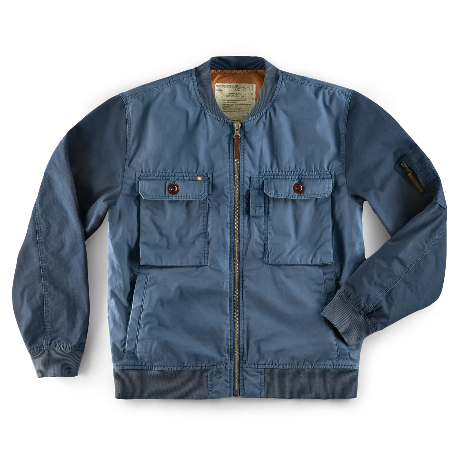&SONS Harris Bomber Jacket Navy