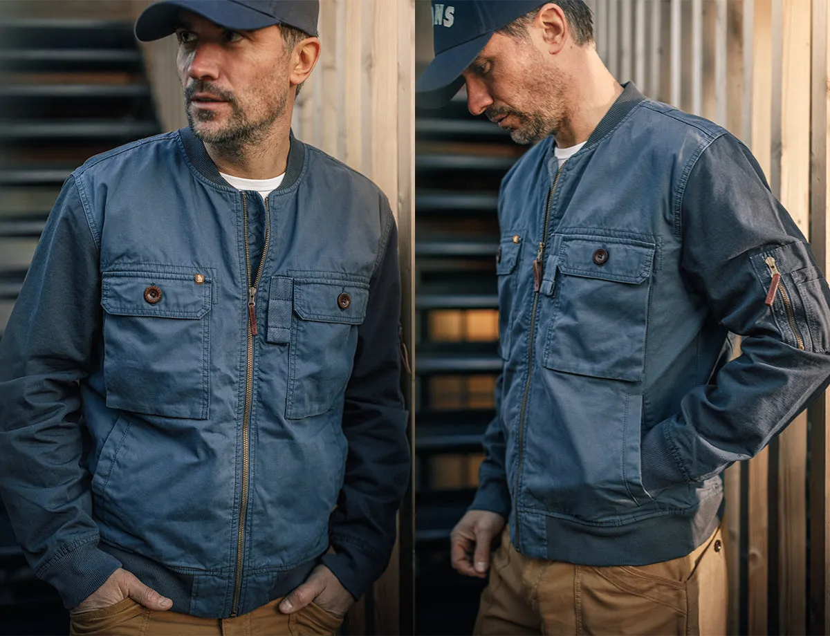 &SONS Harris Bomber Jacket Navy