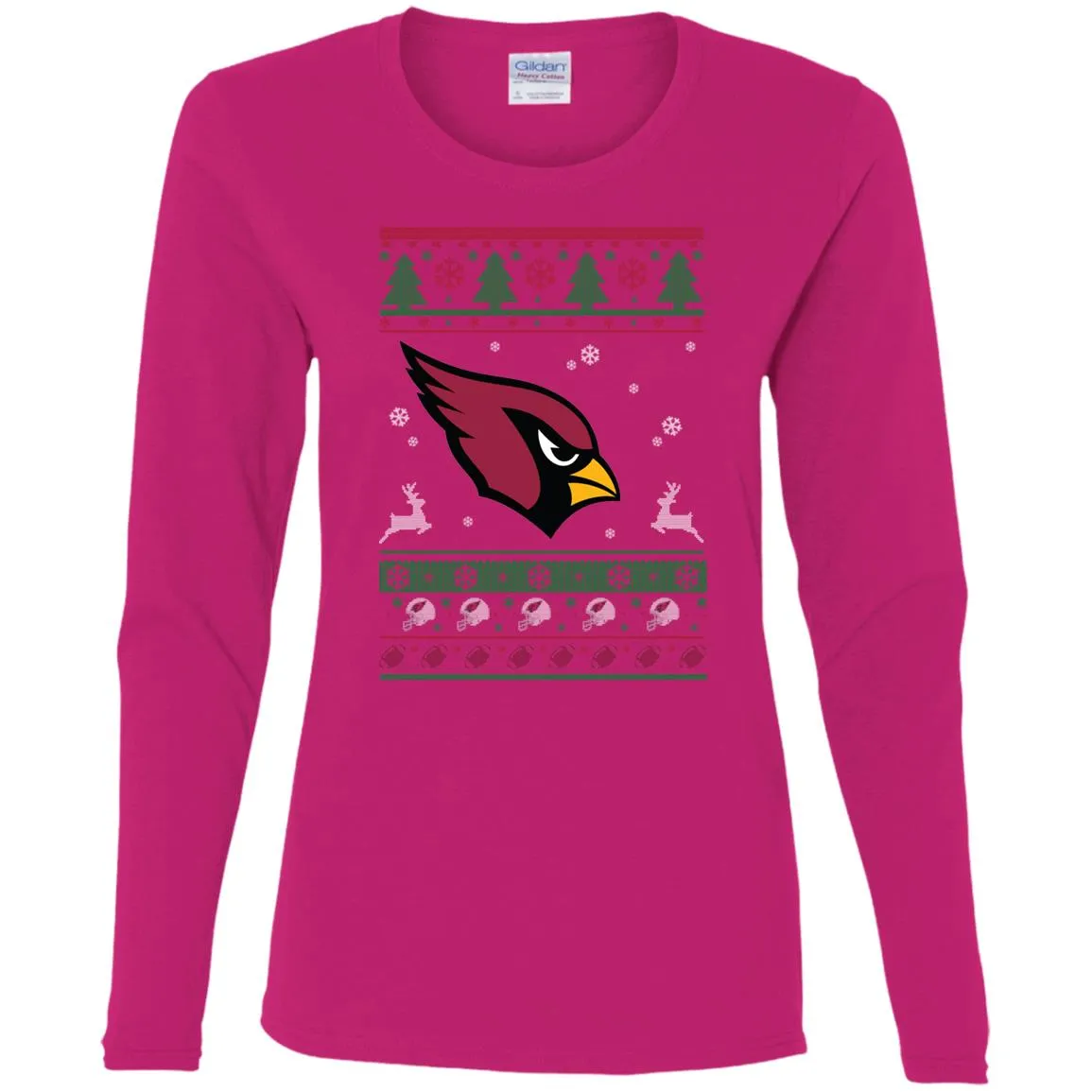 Arizona Cardinals Logo Football Teams Ugly Christmas Sweater Women Long Sleeve Shirt