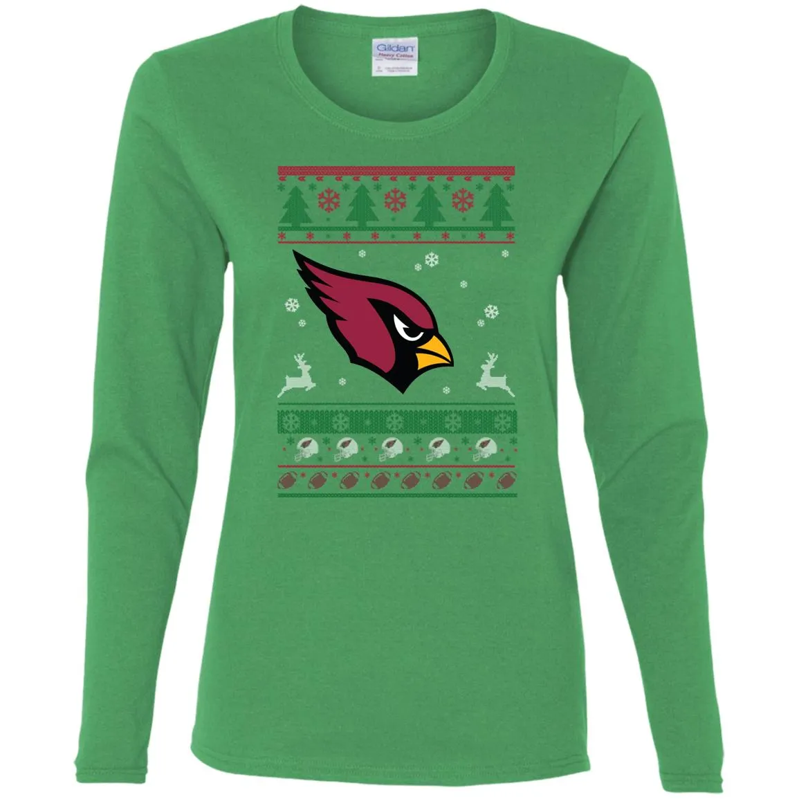Arizona Cardinals Logo Football Teams Ugly Christmas Sweater Women Long Sleeve Shirt