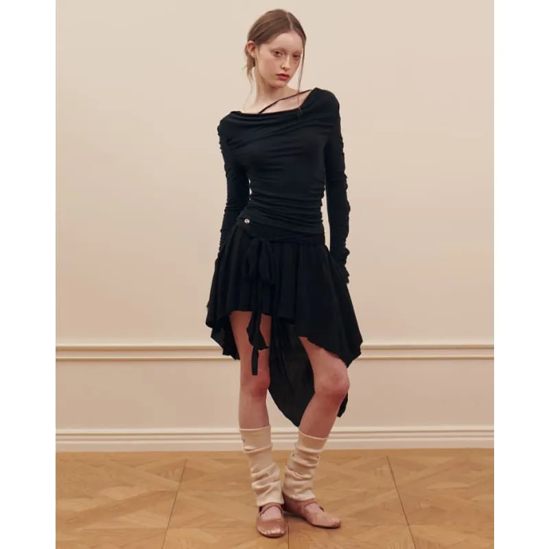 Asymmetrical Mid Skirt