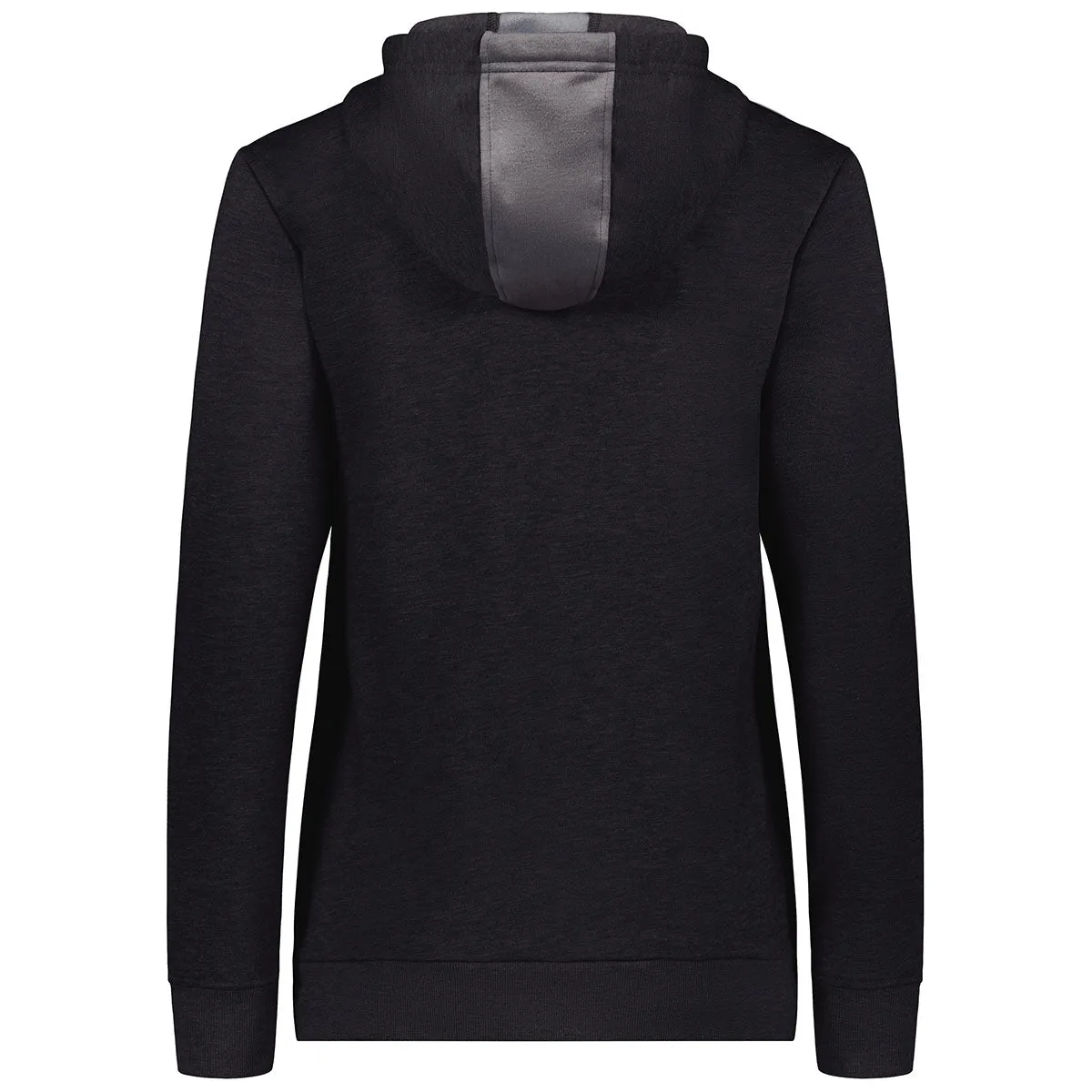 Augusta Sportswear Women's Carbon Heather/Black Three-Season Fleece Full Zip Hoodie