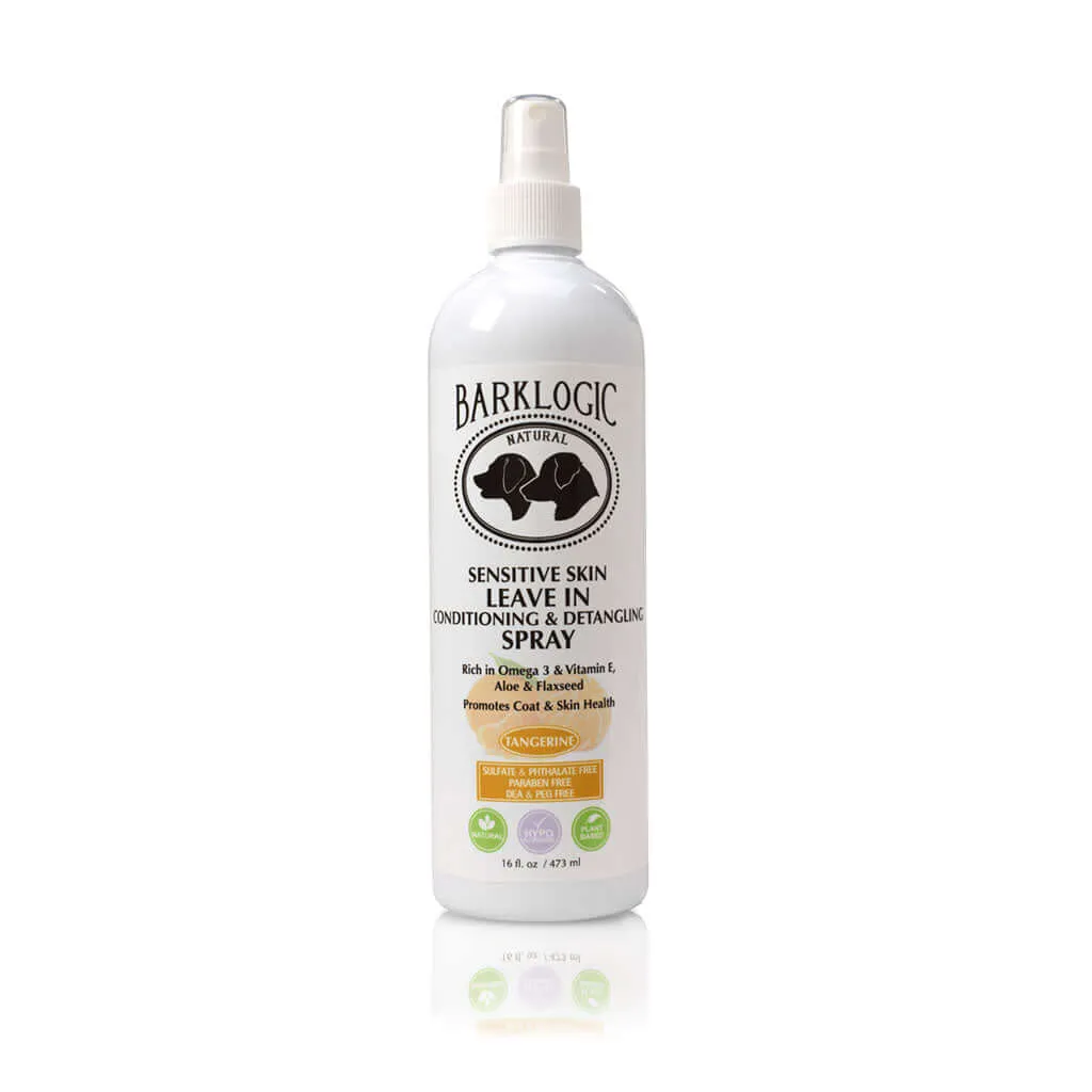 BarkLogic Sensitive Skin Leave In Conditioning & Detangling Spray - Tangerine