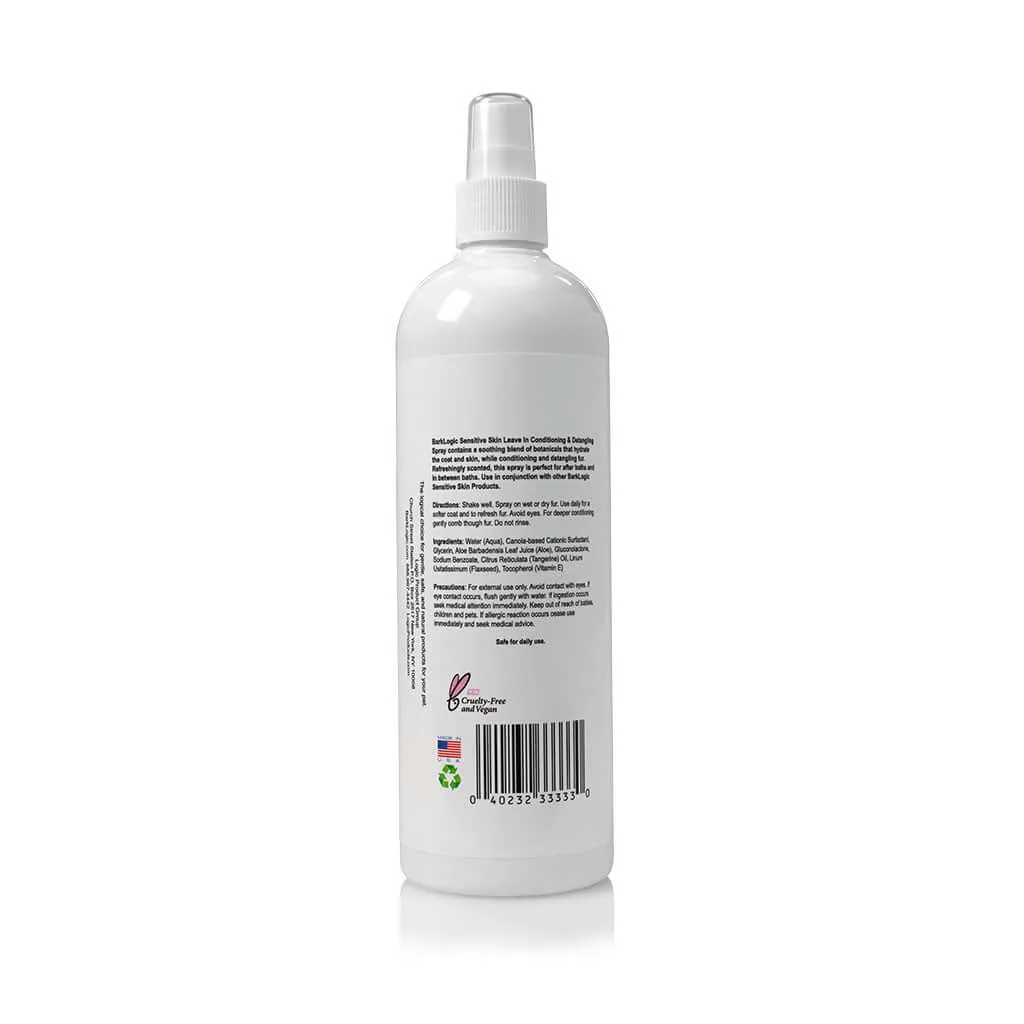BarkLogic Sensitive Skin Leave In Conditioning & Detangling Spray - Tangerine