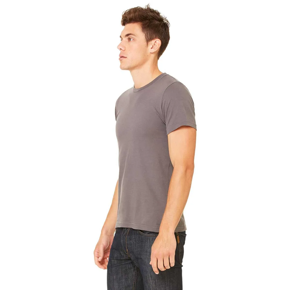 Bella   Canvas Unisex Asphalt Made in the USA Jersey Short-Sleeve T-Shirt