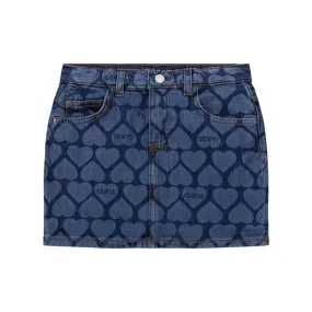 Big Girl Stretch Denim Heart Skirt