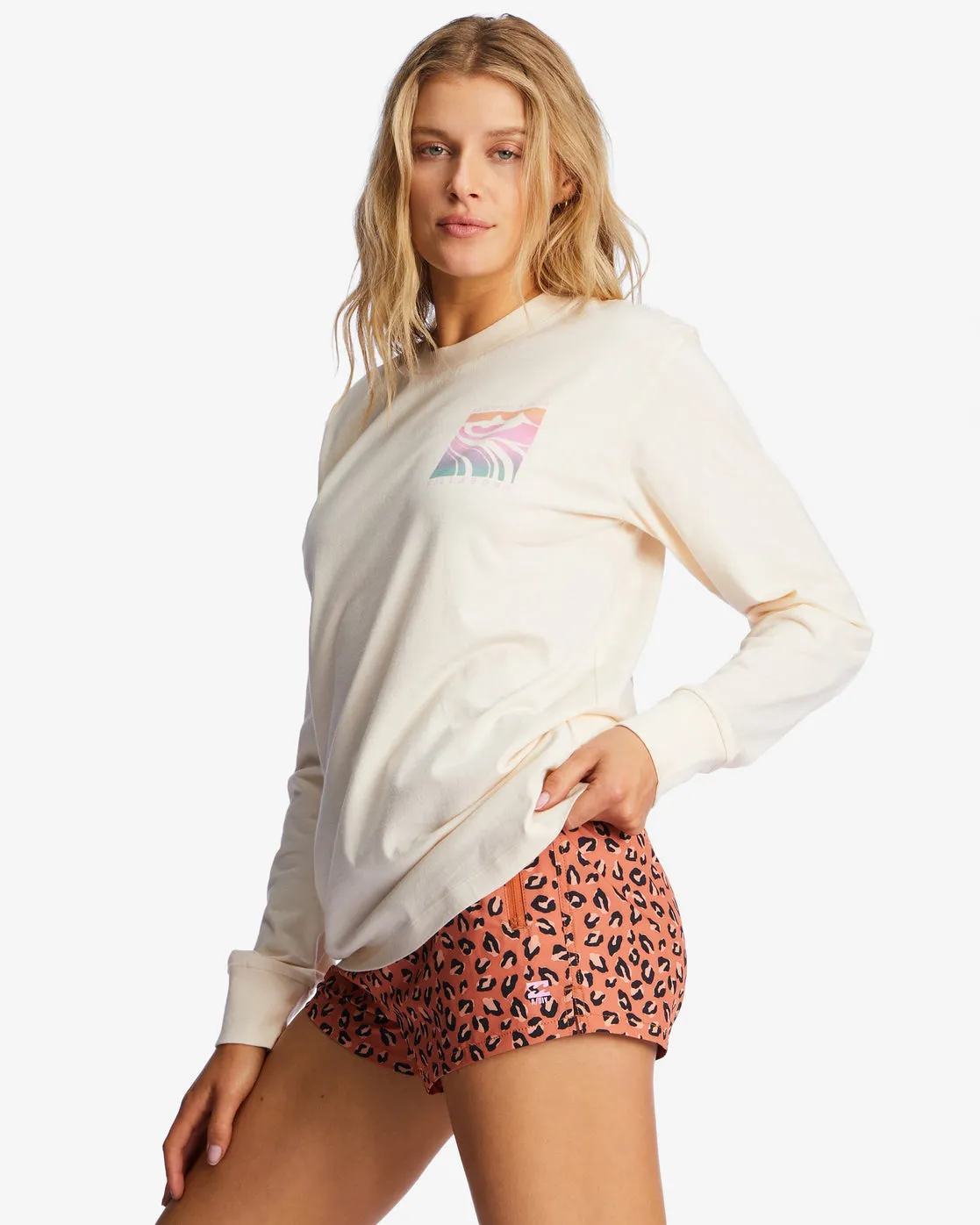 Billabong Womens Adventure Division Long Sleeve T-Shirt - White Cap