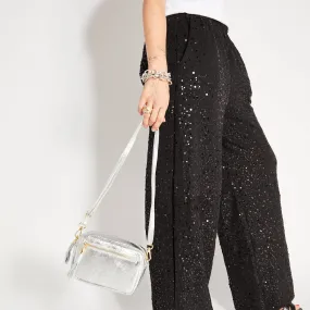 Black Sequin Trousers
