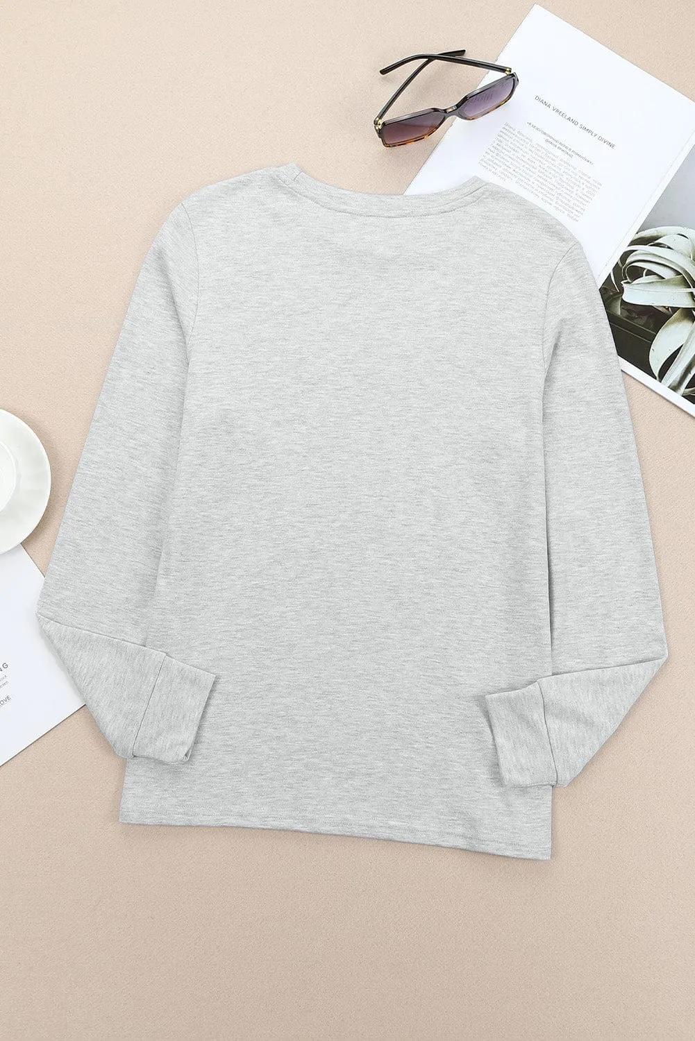 Blessed Pumpkin Patch Gray Long Sleeve T Shirt