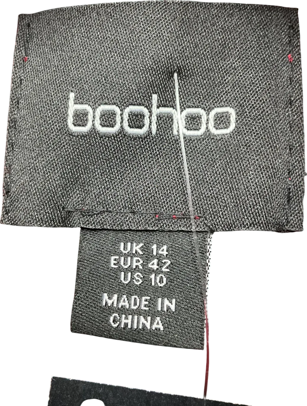 boohoo Red Padded Faux Leather Bomber Jacket UK 14