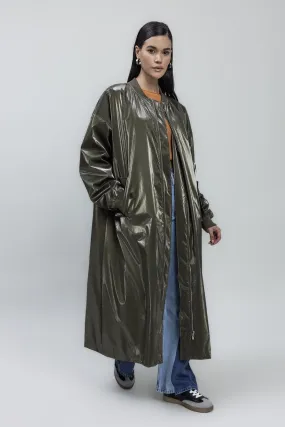 BSL Women Oversized Patent Leather Trenchcoat - Hoffman Estates