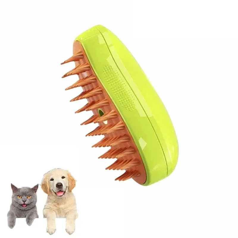 Cat Steam Brush Electric Spray Water Spray Kitten Pet Comb Soft Silicone Depilation Cats Bath Hair Brush Grooming Supplies