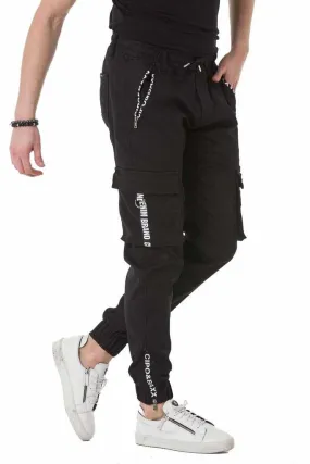 CD788 Elastic Waist Cargo Pocket Men's Sweatpants