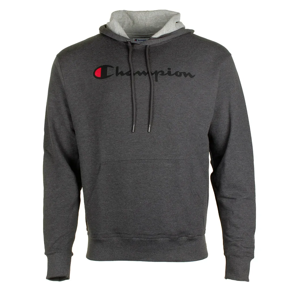 Champion Men's Pullover Hoodie Long Sleeve Powerblend Script Logo Sweatshirt