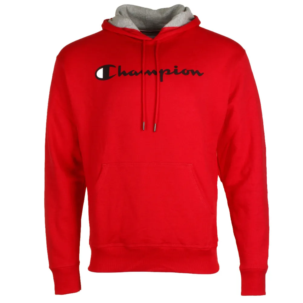 Champion Men's Pullover Hoodie Long Sleeve Powerblend Script Logo Sweatshirt