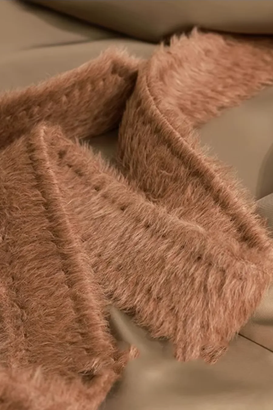 Classic Belted Double-breasted Alpaca Wool Coat