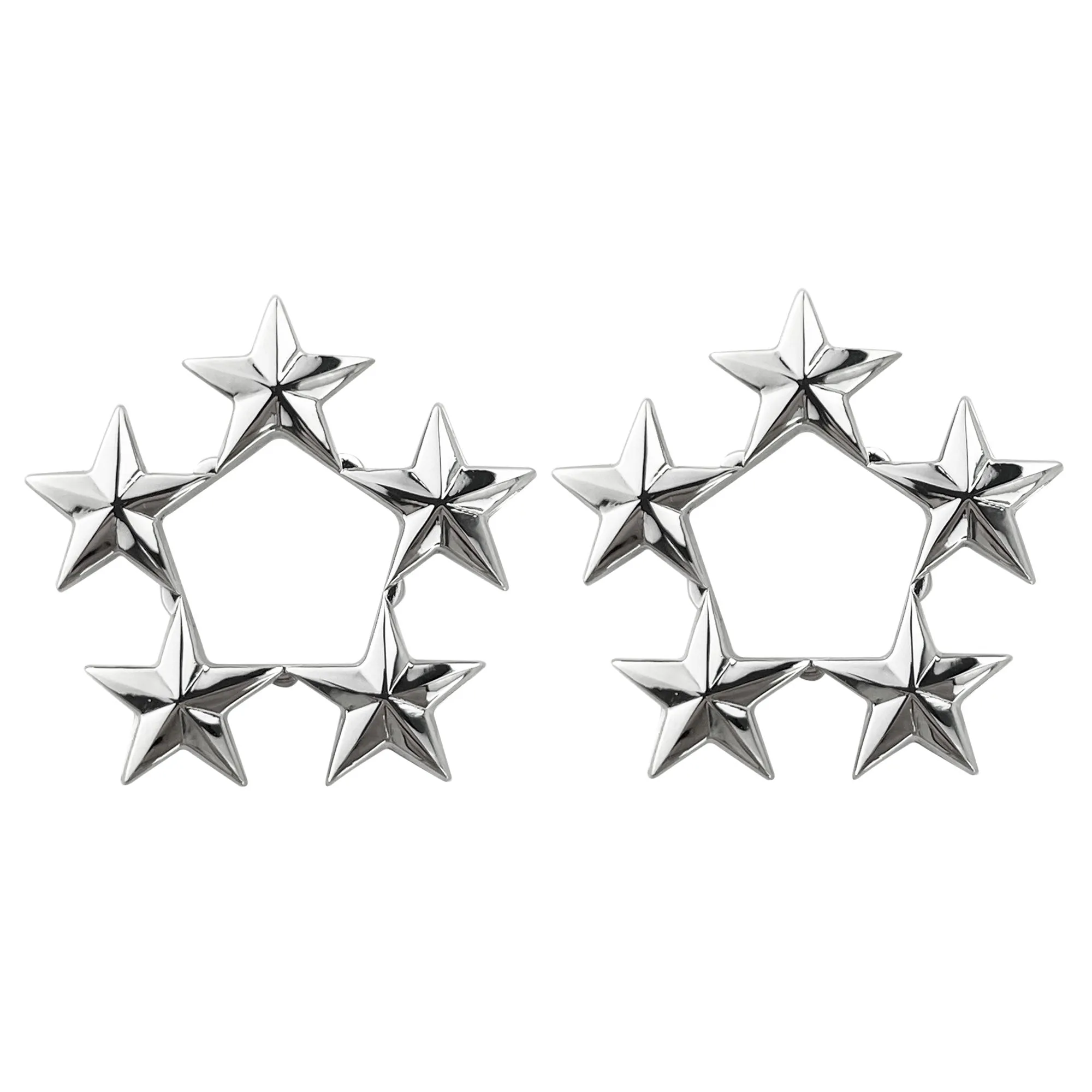 Collar Insignia: Fleet Admiral 5-star 3/8" stars