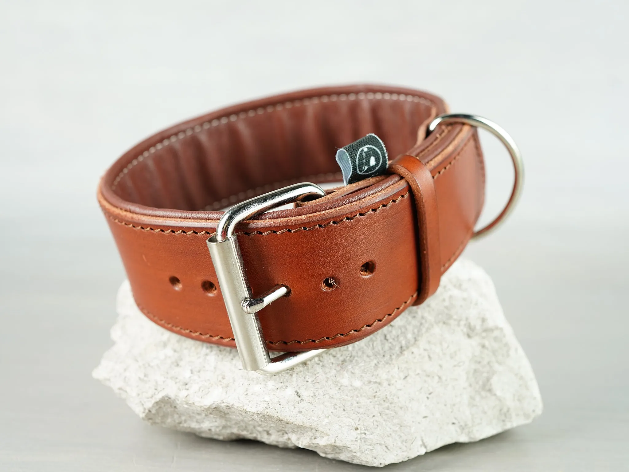 Colorful Leather Dog Collar with Soft Padding