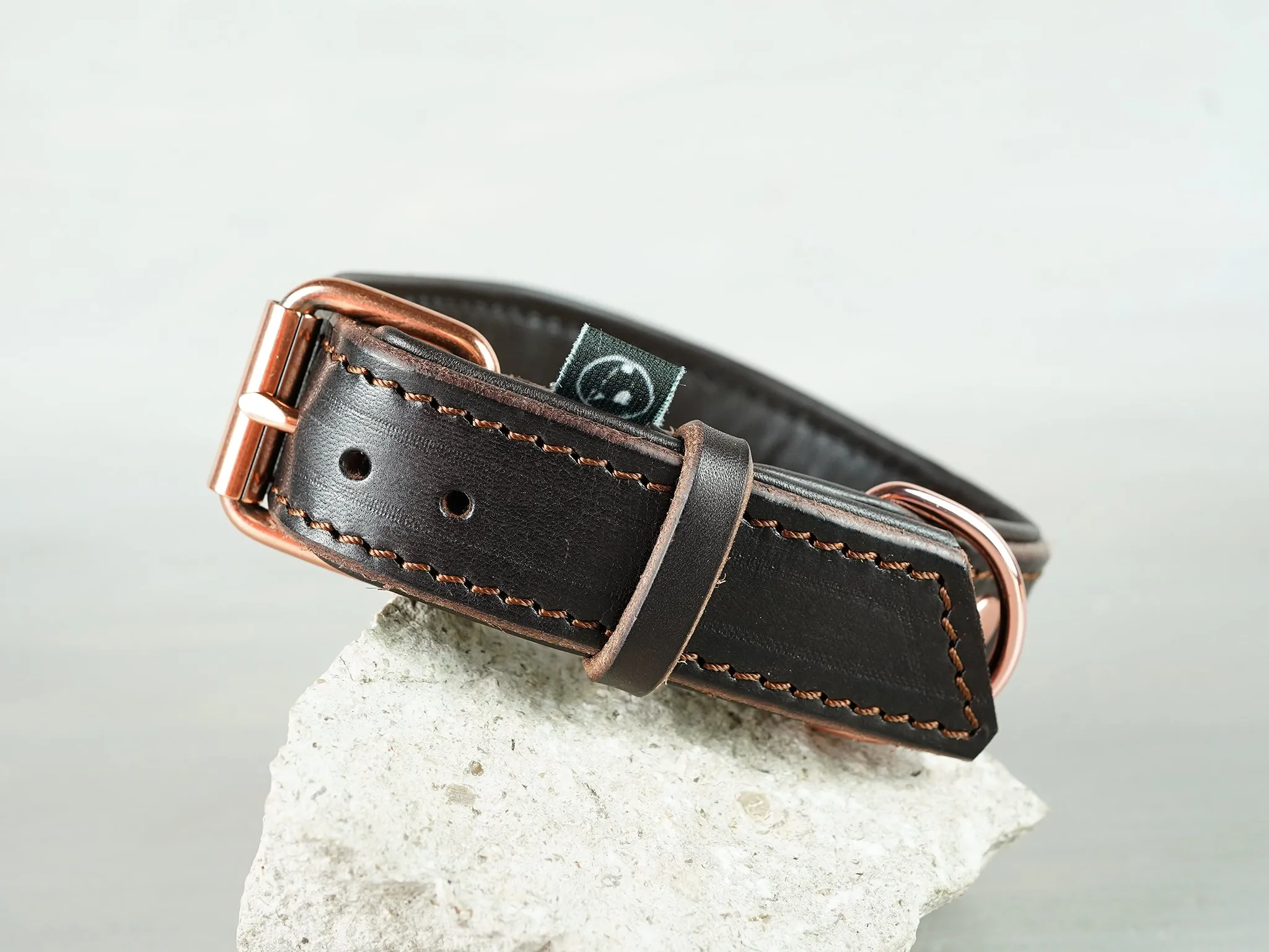 Colorful Leather Dog Collar with Soft Padding
