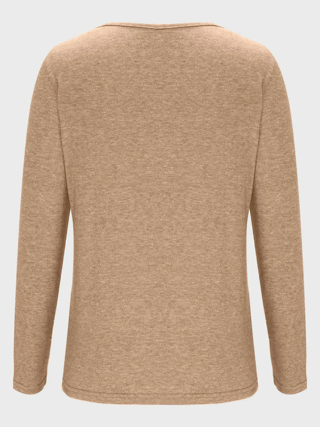 Crisscross V-Neck Long Sleeve Top