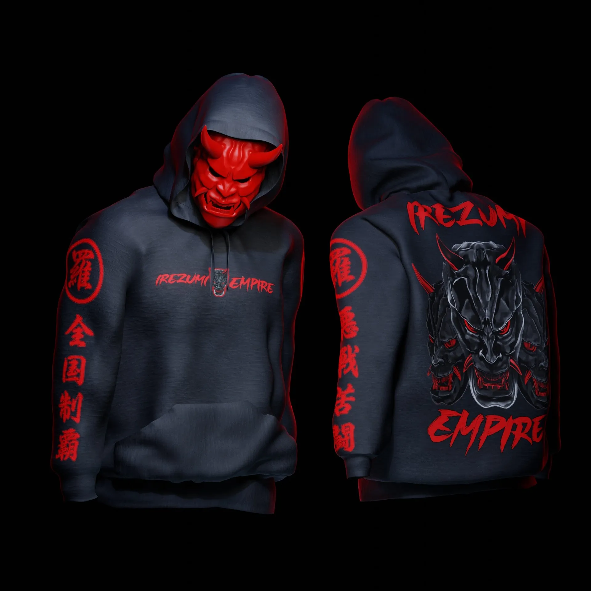 Dark Rage 3 Hannya Pullover Hoodie