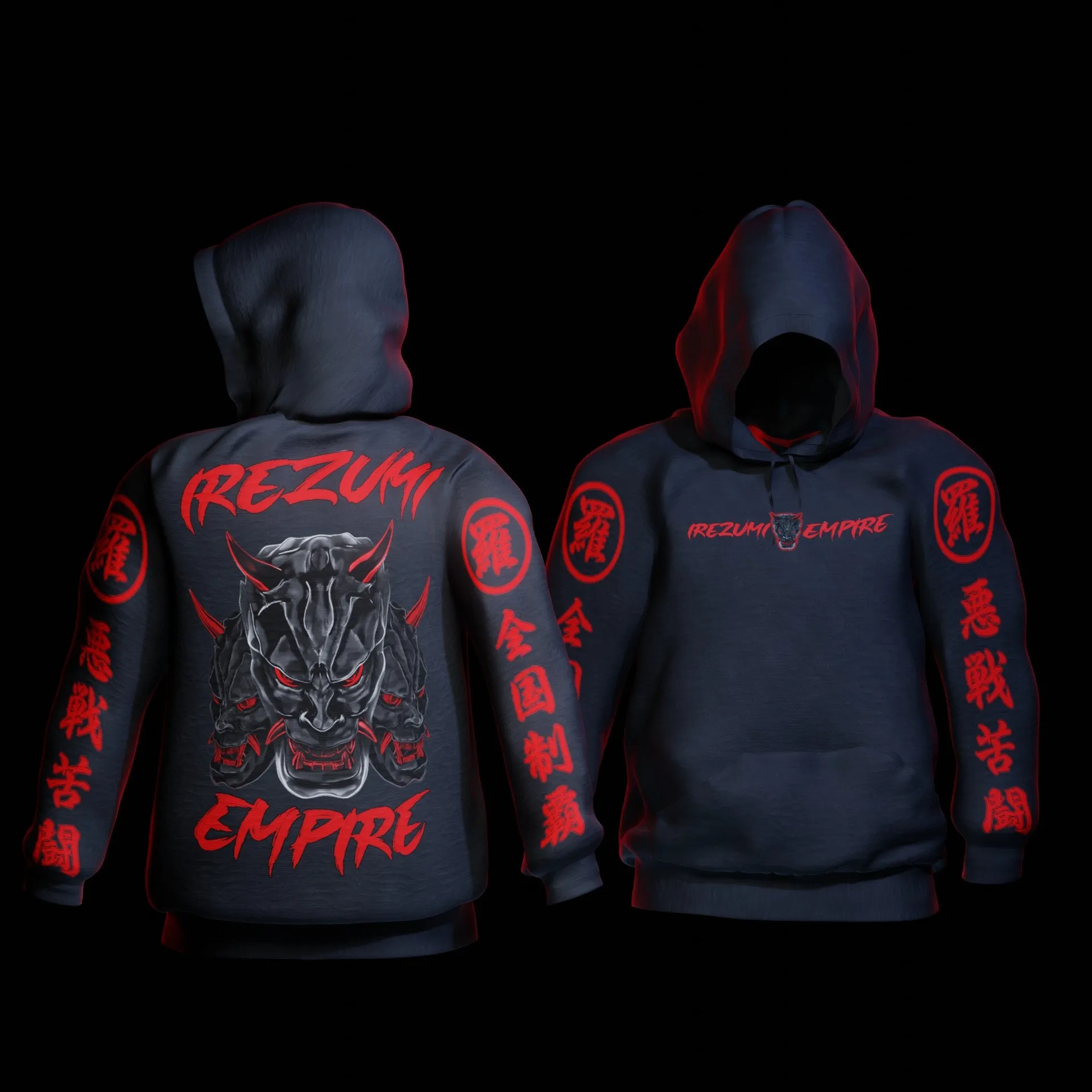 Dark Rage 3 Hannya Pullover Hoodie