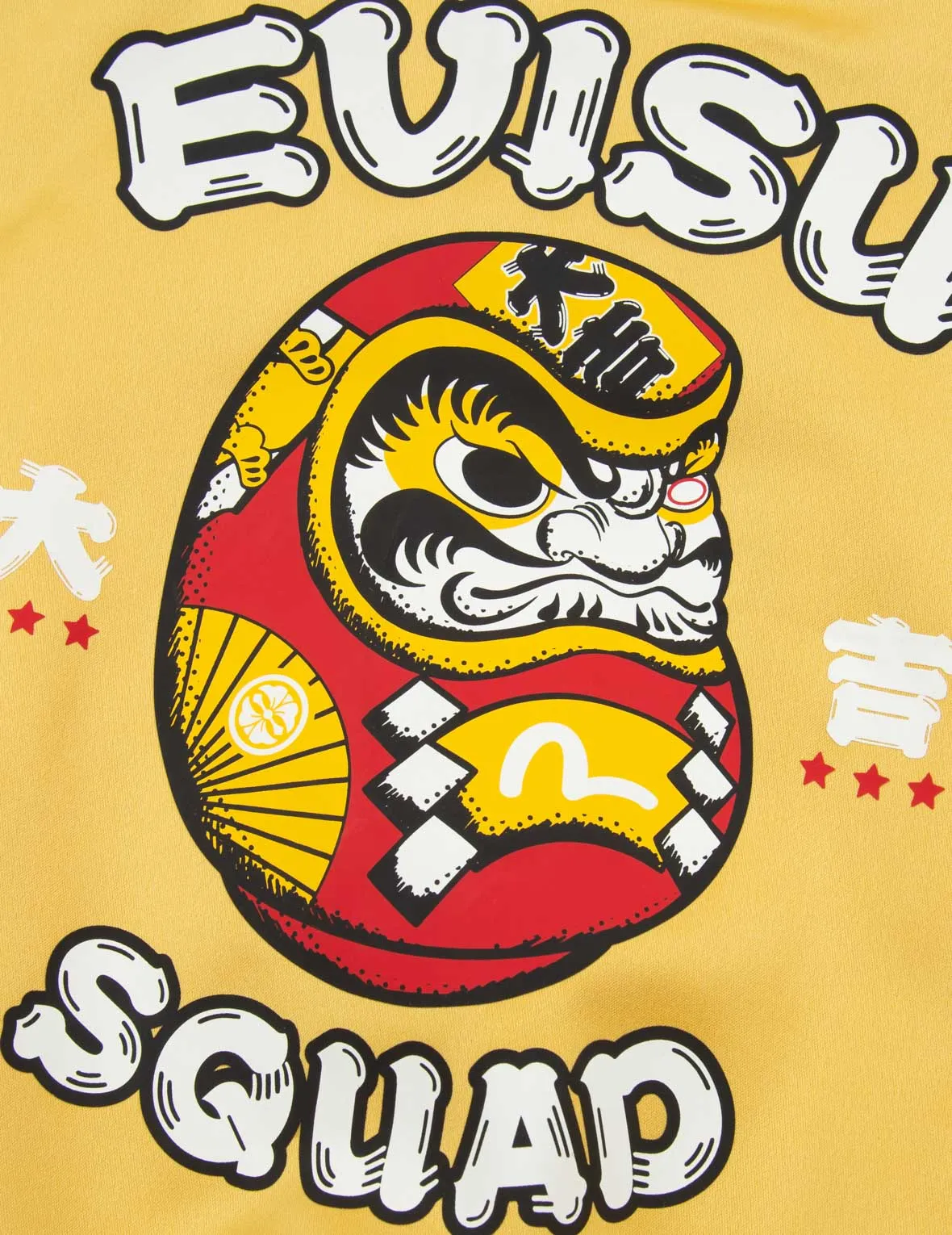 Daruma Print Padded Bomber Jacket