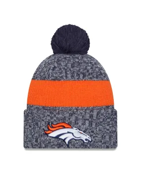 Denver Broncos New Era 2023 Sideline - Sport Cuffed Pom Knit Hat - Navy