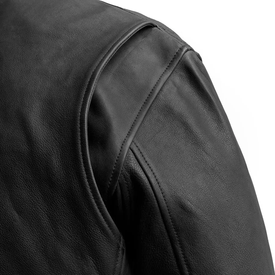 Elegant Moto Bomber - Men's Leather Jacket by TJS