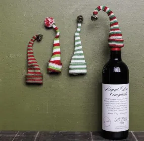 Elf Hat Wine Toppers