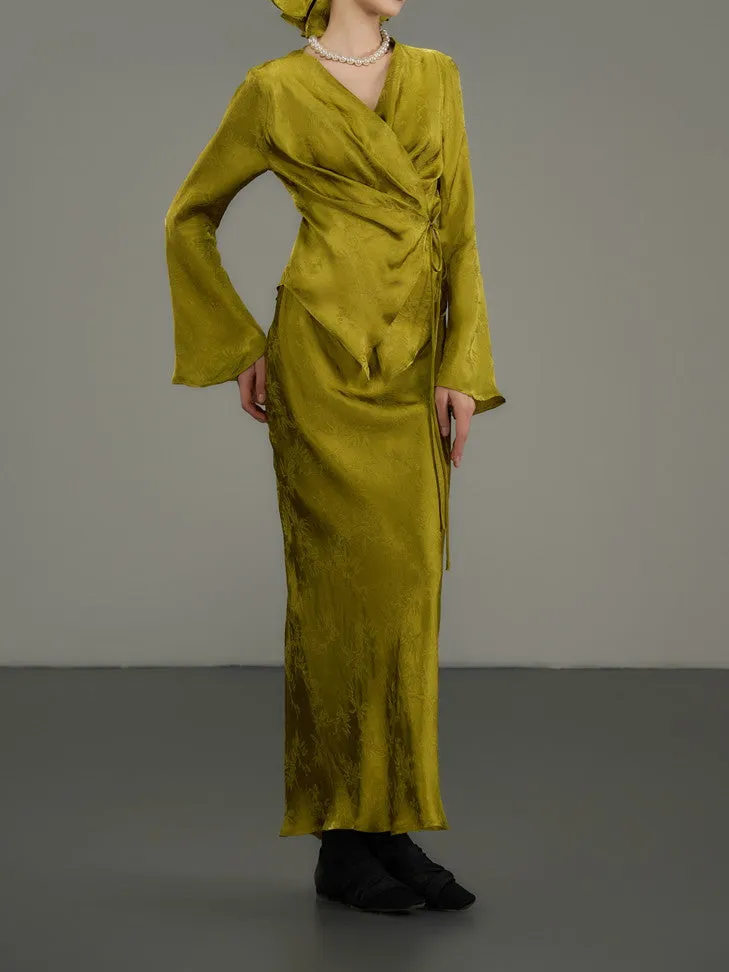 Embroidery Flower Chic High-End Long-Skirt
