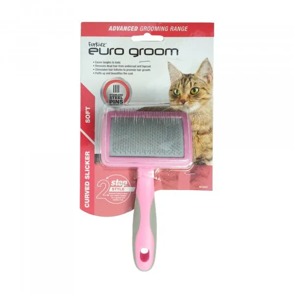 Euro Groom Cat Curved Slicker brush