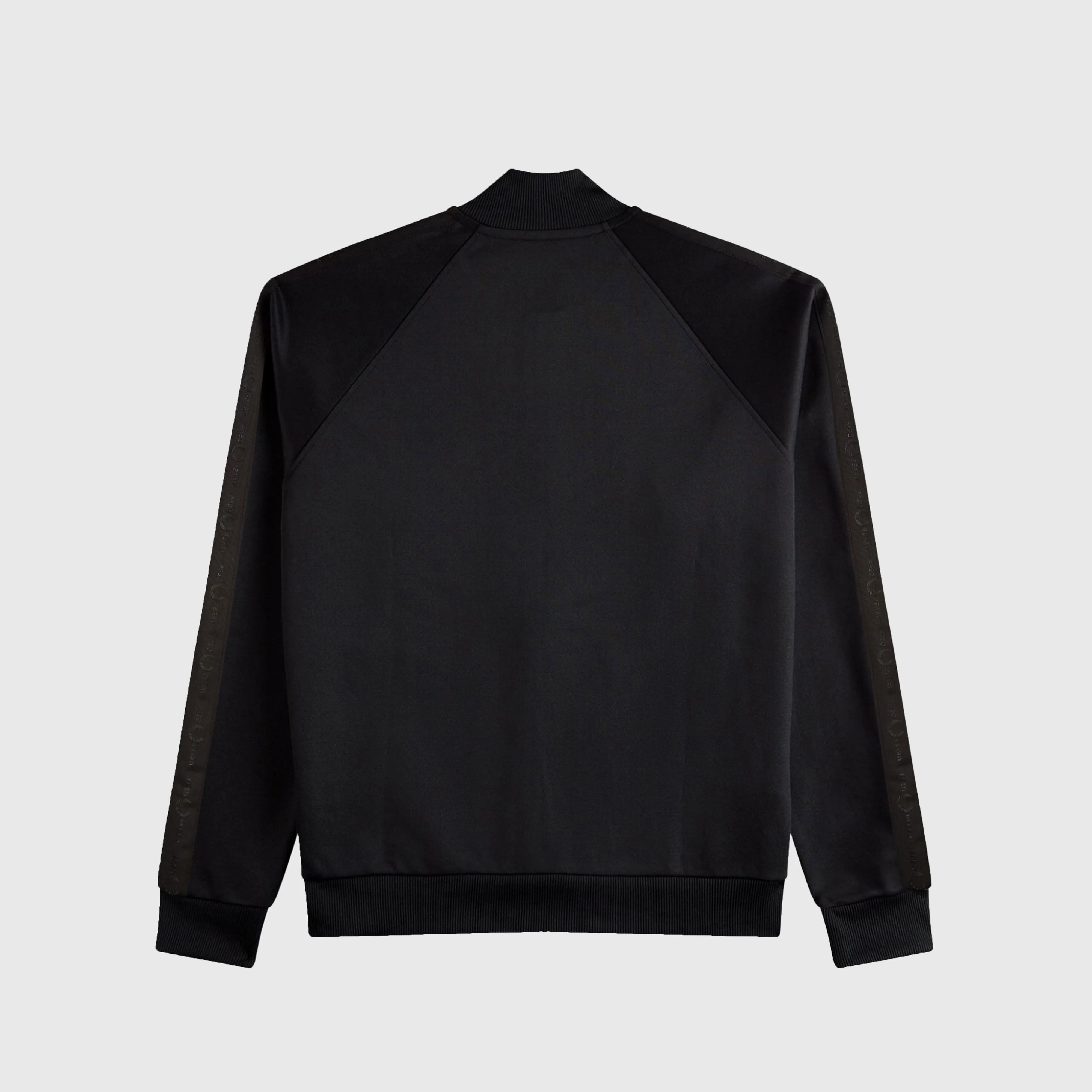 Fred Perry Tonal Taped Bomber Track Jacket - Black