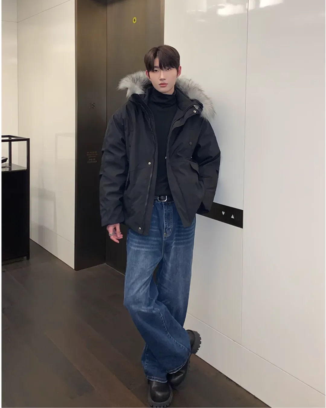 Fur Collar Hood Down Jacket CBJ0102