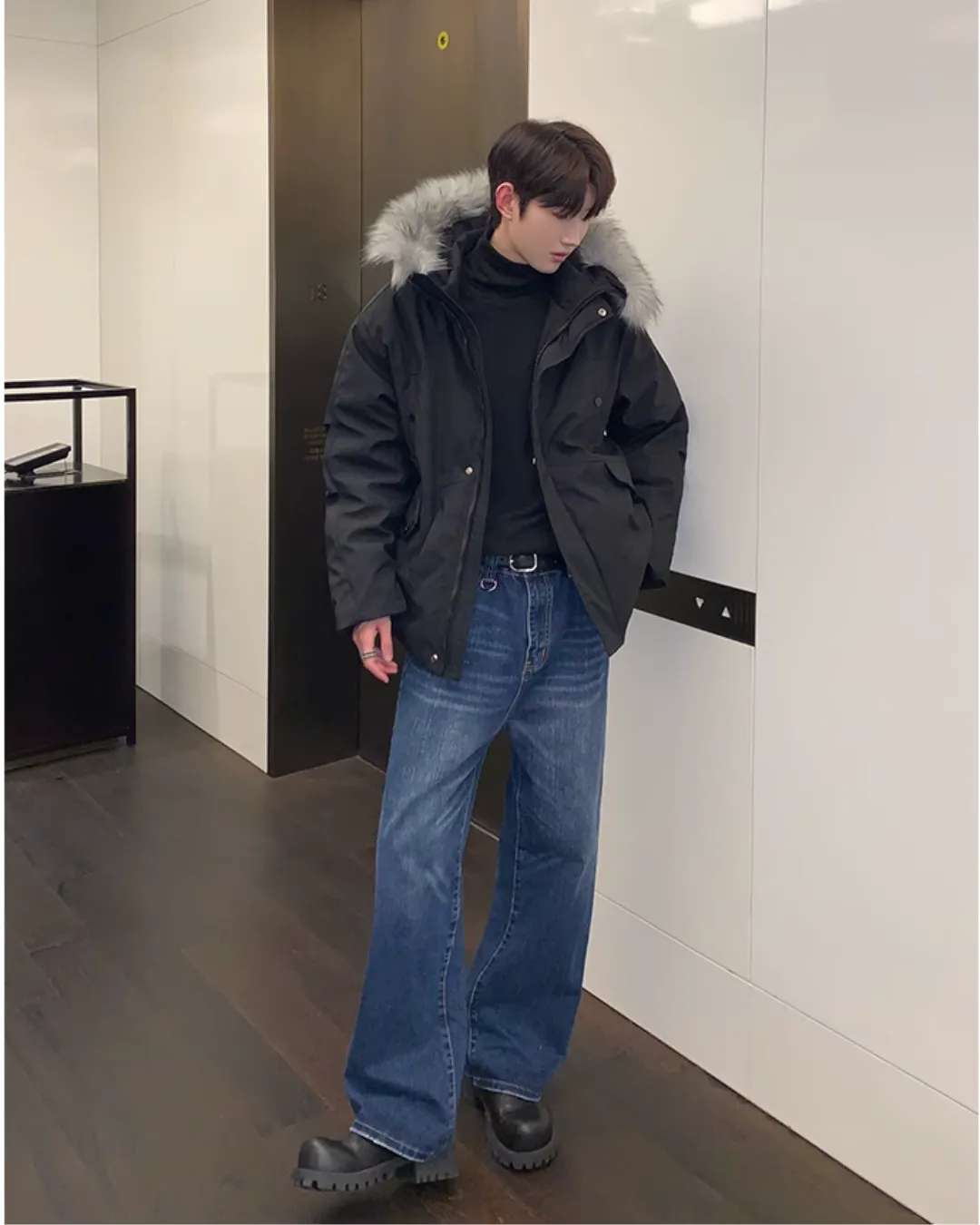 Fur Collar Hood Down Jacket CBJ0102