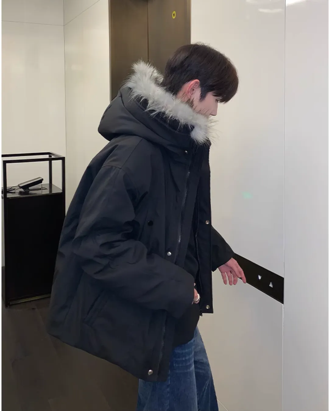 Fur Collar Hood Down Jacket CBJ0102