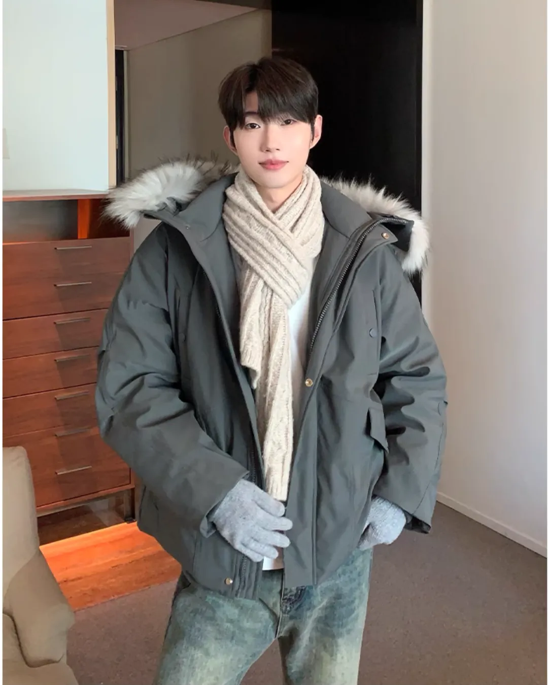 Fur Collar Hood Down Jacket CBJ0102